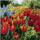 Tulips Canvas Paintings - Tulips by Bobbie Burgers